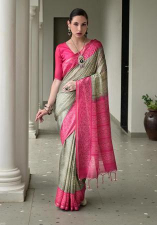 Picture of Classy Silk Hot Pink Saree