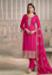 Picture of Chiffon & Silk Medium Violet Red Straight Cut Salwar Kameez