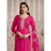 Picture of Chiffon & Silk Medium Violet Red Straight Cut Salwar Kameez