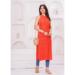 Picture of Alluring Rayon Tomato Kurtis & Tunic