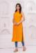 Picture of Graceful Rayon Dark Orange Kurtis & Tunic