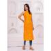 Picture of Graceful Rayon Dark Orange Kurtis & Tunic