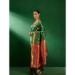 Picture of Sublime Net & Silk & Organza Dark Olive Green Saree