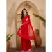 Picture of Exquisite Net & Silk & Organza Red Saree