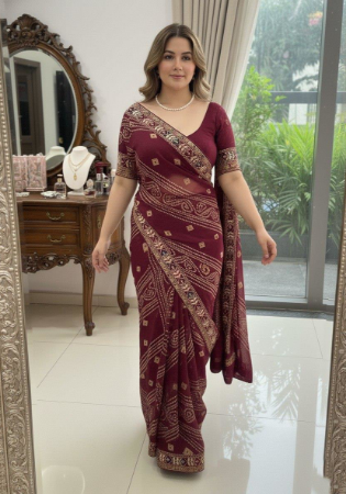 Picture of Taking Georgette Brown Saree