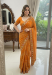 Picture of Statuesque Georgette Golden Rod Saree