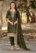 Picture of Chiffon Dark Green Straight Cut Salwar Kameez