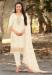 Picture of Chiffon Antique White Straight Cut Salwar Kameez