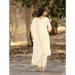 Picture of Chiffon Antique White Straight Cut Salwar Kameez