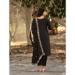 Picture of Lovely Chiffon Black Straight Cut Salwar Kameez