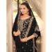 Picture of Lovely Chiffon Black Straight Cut Salwar Kameez