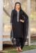 Picture of Well Formed Georgette Black Straight Cut Salwar Kameez