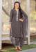Picture of Georgette Dim Gray Straight Cut Salwar Kameez