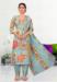 Picture of Splendid Chiffon Steel Blue Readymade Salwar Kameez