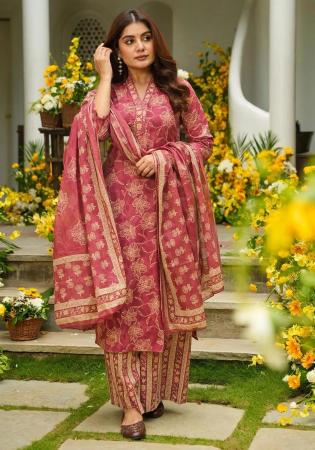 Picture of Ravishing Chiffon Indian Red Readymade Salwar Kameez