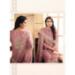 Picture of Organza Rosy Brown Straight Cut Salwar Kameez