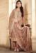 Picture of Organza Rosy Brown Straight Cut Salwar Kameez