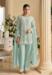Picture of Georgette Sea Green Straight Cut Salwar Kameez
