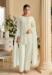 Picture of Georgette Off White Straight Cut Salwar Kameez