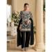 Picture of Amazing Georgette Black Straight Cut Salwar Kameez