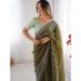 Picture of Grand Silk Dark Olive Green Saree