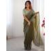 Picture of Grand Silk Dark Olive Green Saree