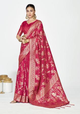 Picture of Bewitching Silk Pink Saree