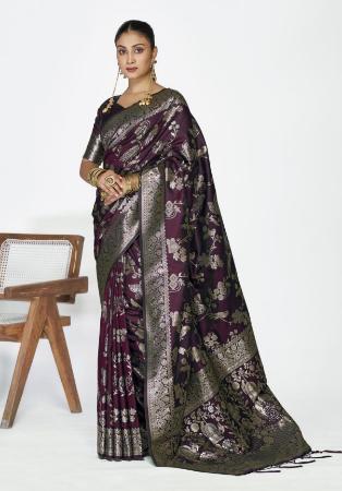 Picture of Delightful Silk Dim Gray Saree