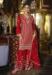 Picture of Chiffon Fire Brick Straight Cut Salwar Kameez