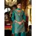 Picture of Statuesque Chiffon Teal Straight Cut Salwar Kameez