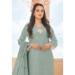 Picture of Cotton Dark Sea Green Straight Cut Salwar Kameez