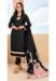 Picture of Comely Cotton Black Straight Cut Salwar Kameez