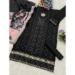 Picture of Comely Cotton Black Straight Cut Salwar Kameez