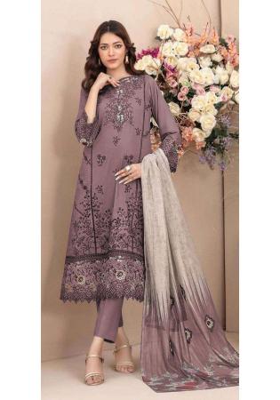 Picture of Sightly Cotton Grey Straight Cut Salwar Kameez