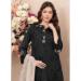 Picture of Ravishing Cotton Black Straight Cut Salwar Kameez