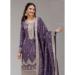 Picture of Resplendent Chiffon Purple Straight Cut Salwar Kameez