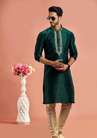 Picture of Elegant Silk Sea Green Kurtas