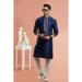 Picture of Alluring Silk Navy Blue Kurtas