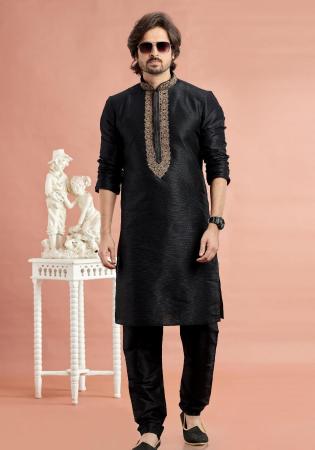 Picture of Taking Silk Black Kurtas