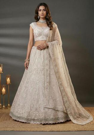 Picture of Classy Net White Lehenga Choli