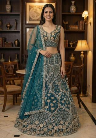 Picture of Taking Net Dark Slate Grey Lehenga Choli