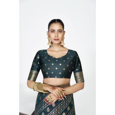 Picture of Pretty Silk Dark Slate Blue Saree