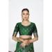 Picture of Excellent Silk Dark Olive Green Saree