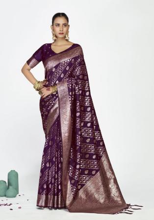 Picture of Ideal Silk Purple Saree