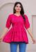 Picture of Well Formed Rayon Deep Pink Kurtis & Tunic