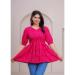 Picture of Well Formed Rayon Deep Pink Kurtis & Tunic