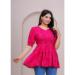 Picture of Well Formed Rayon Deep Pink Kurtis & Tunic