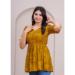 Picture of Delightful Rayon Dark Golden Rod Kurtis & Tunic