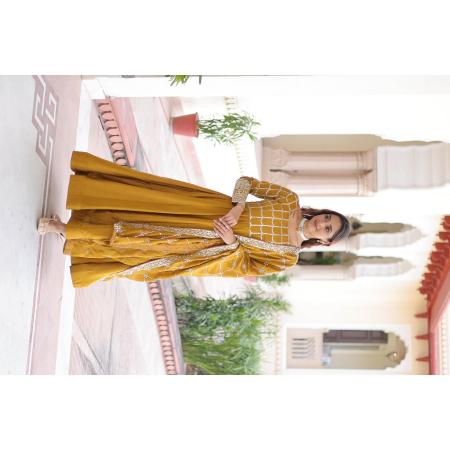 Picture of Marvelous Chiffon Chocolate Readymade Gown