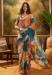 Picture of Stunning Cotton & Linen Teal Saree